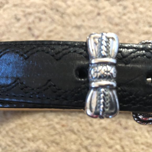 Brighton Black Belt 1 1/8 inch wide size medium - Picture 4 of 4